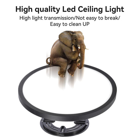 Lexier 12-inch LED ceiling light, 3200lm, 28W, daylight glow distributed evenly.