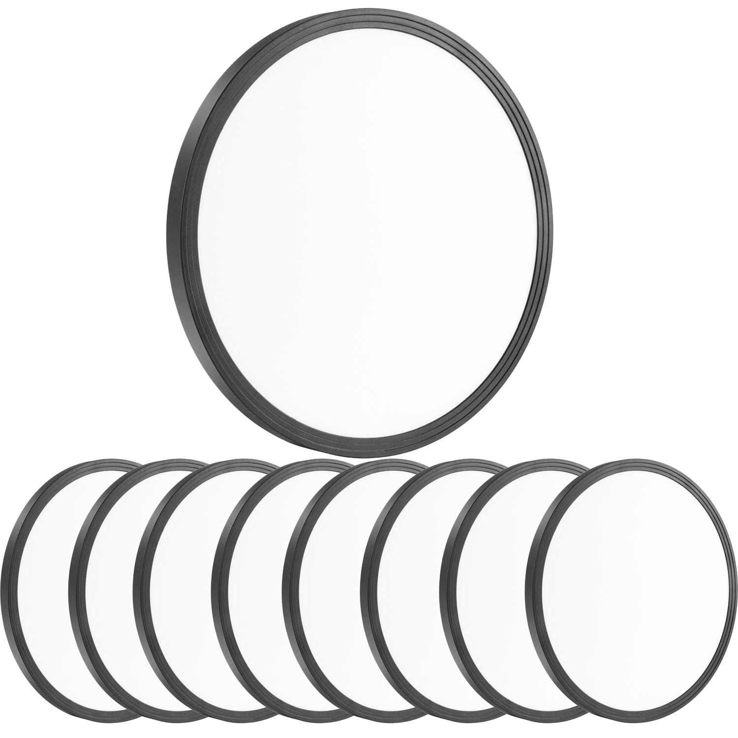 Lexier 12-inch flush mount LED light, front view, slim profile and even illumination.