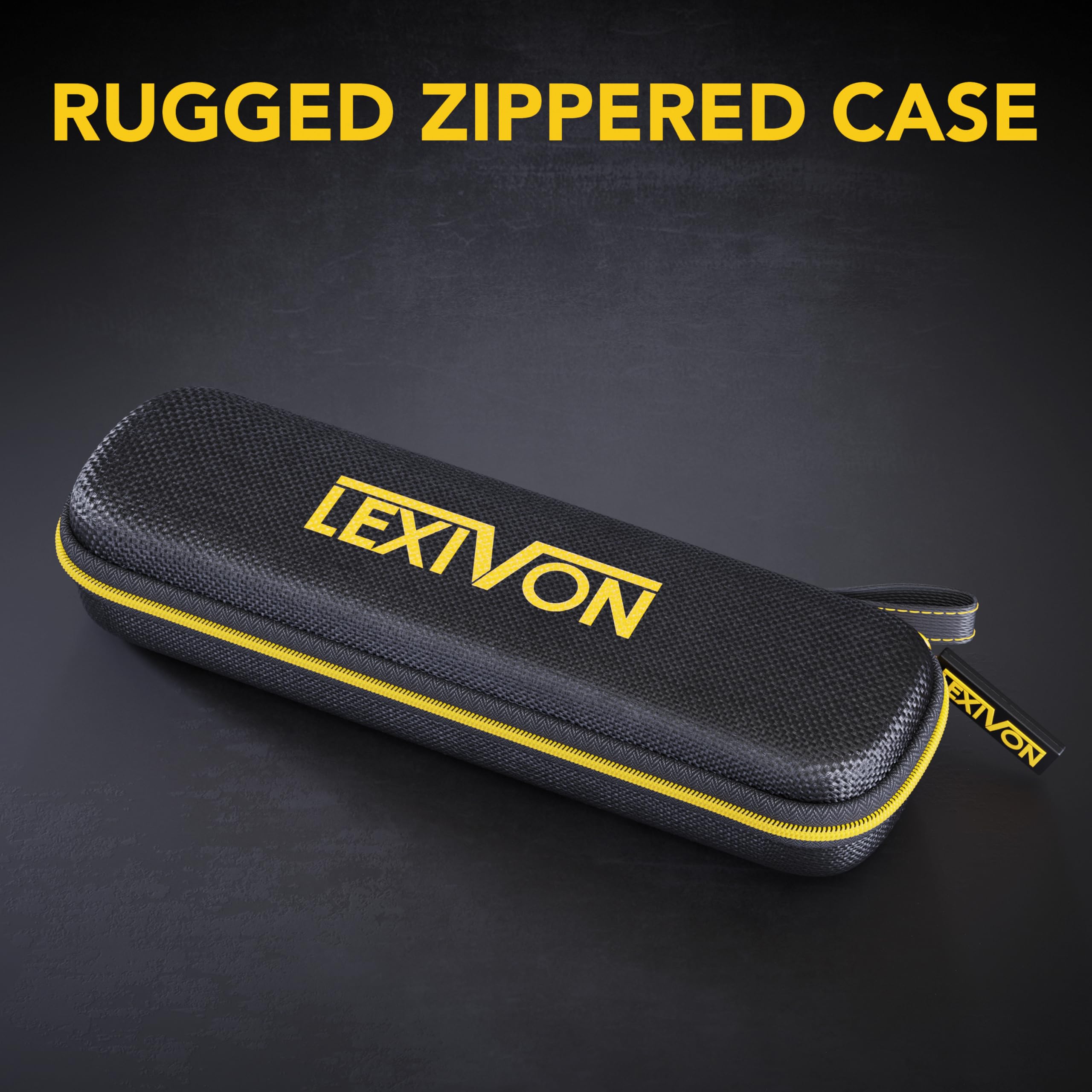 LEXIVON angle finder features angle lock to hold readings during setup.