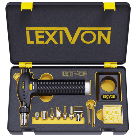 LEXIVON butane torch kit base stand provides stable hands-free operation