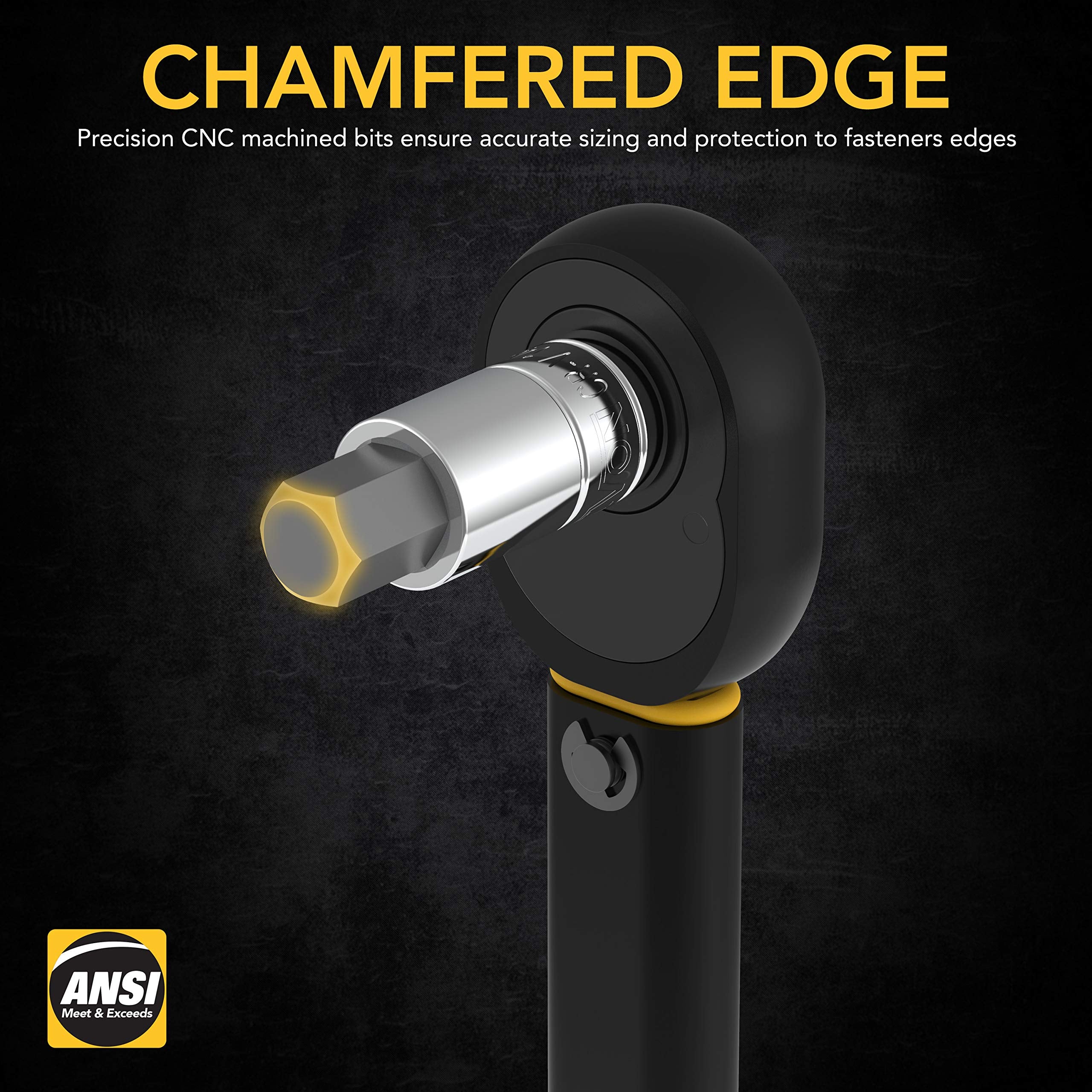 LEXIVON chrome vanadium sockets with polished finish resist rust