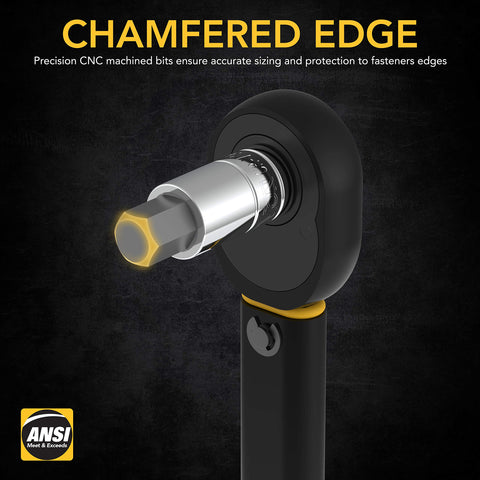 LEXIVON chrome vanadium sockets with polished finish resist rust