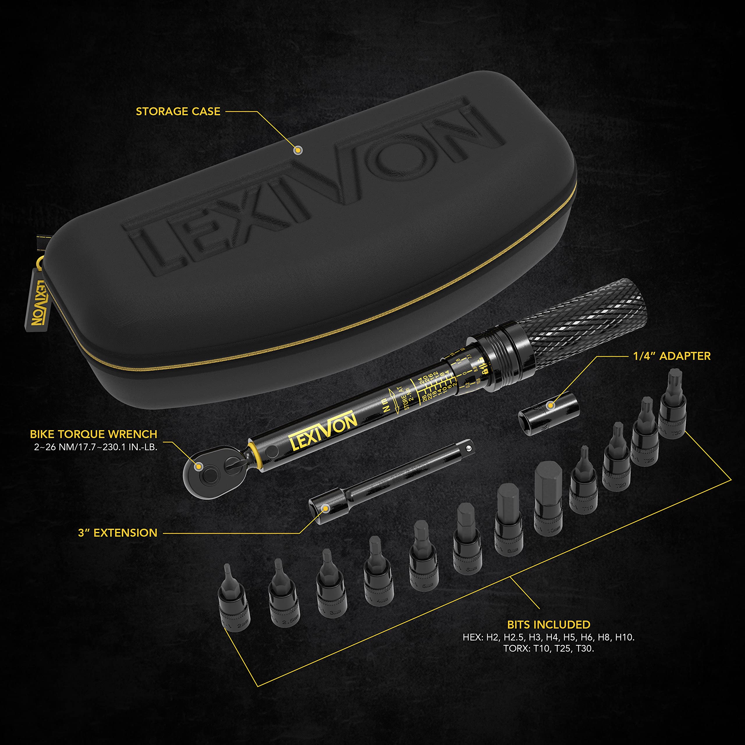 Dual-direction scale helps tighten and loosen bolts to the correct torque