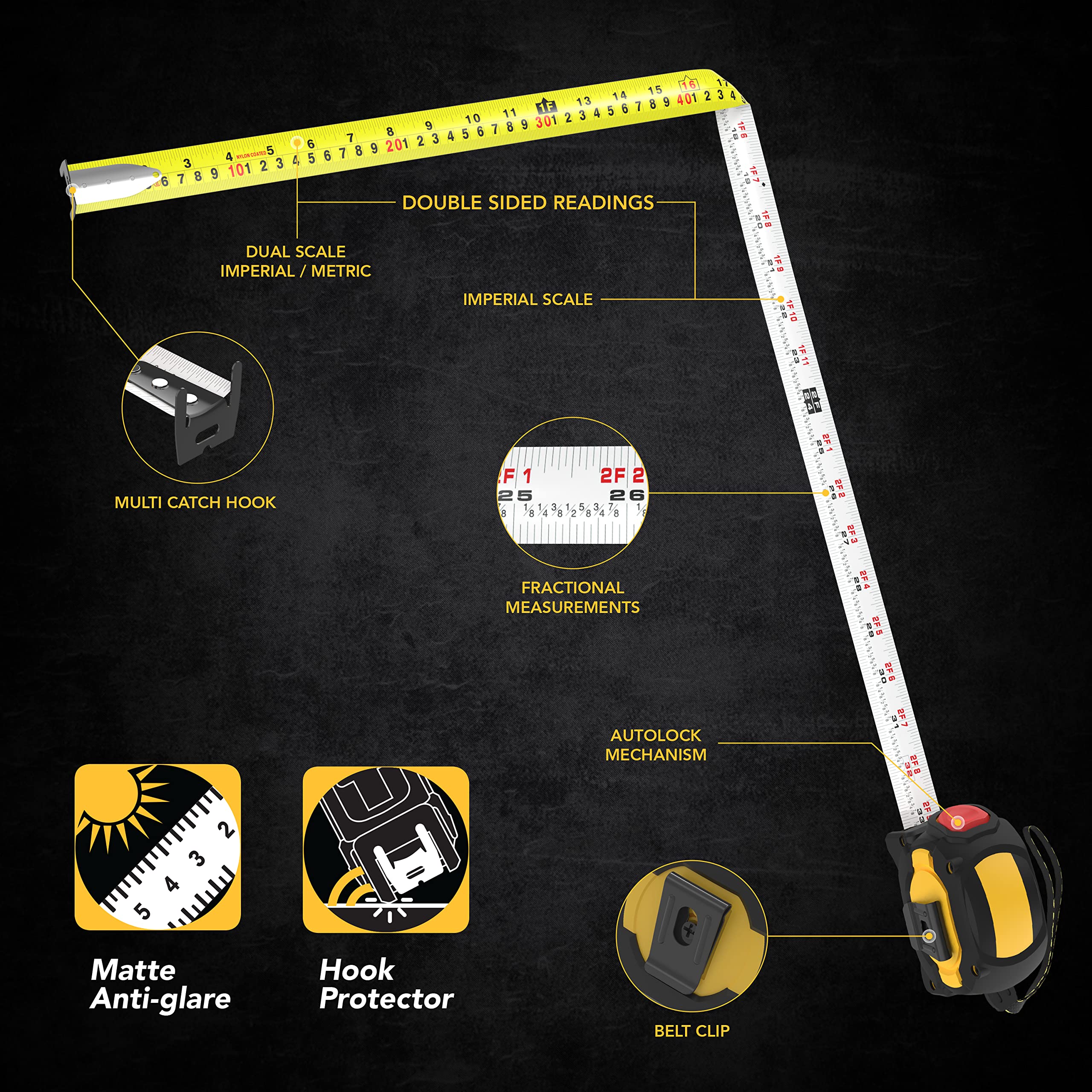 LEXIVON dual-sided print scale improves readability in bright or low light applications
