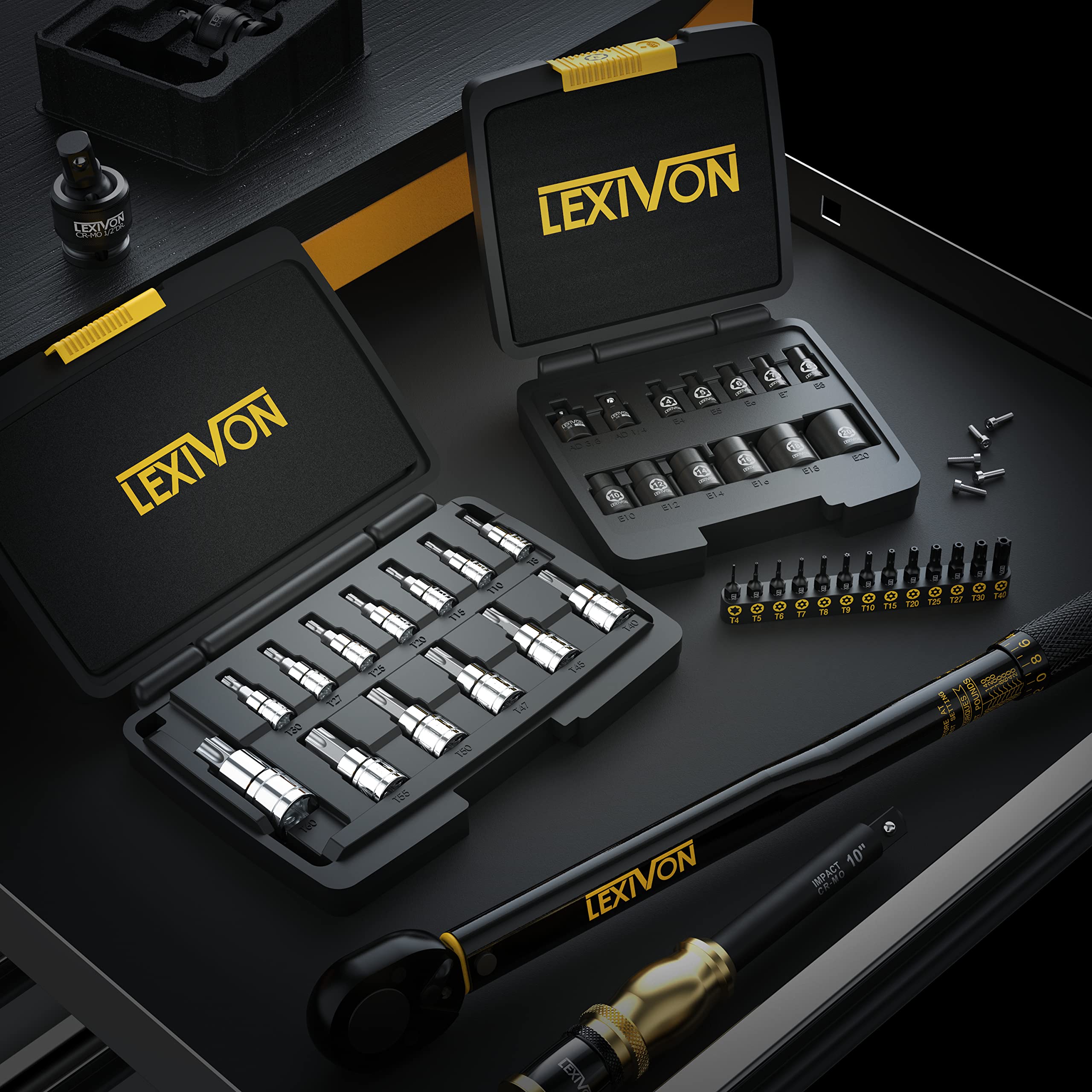 LEXIVON E-TORX set in use on a workshop bench