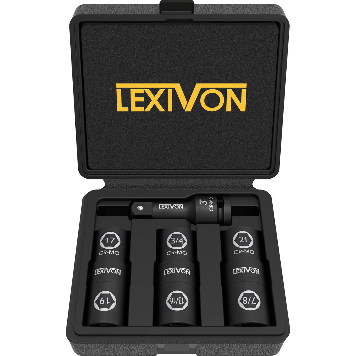 LEXIVON flip socket 17mm lug nut—quick, secure fit for high-torque fasteners.