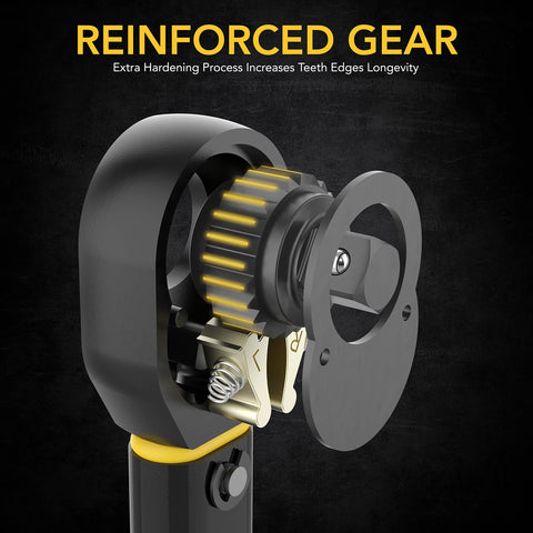 LEXIVON hardened chrome vanadium head ensures durability under demanding assembly tasks.