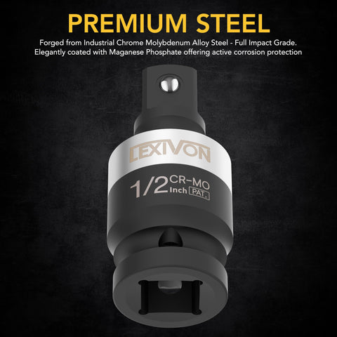 LEXIVON Impact SLIM joint features spring detent ball for secure socket fit.