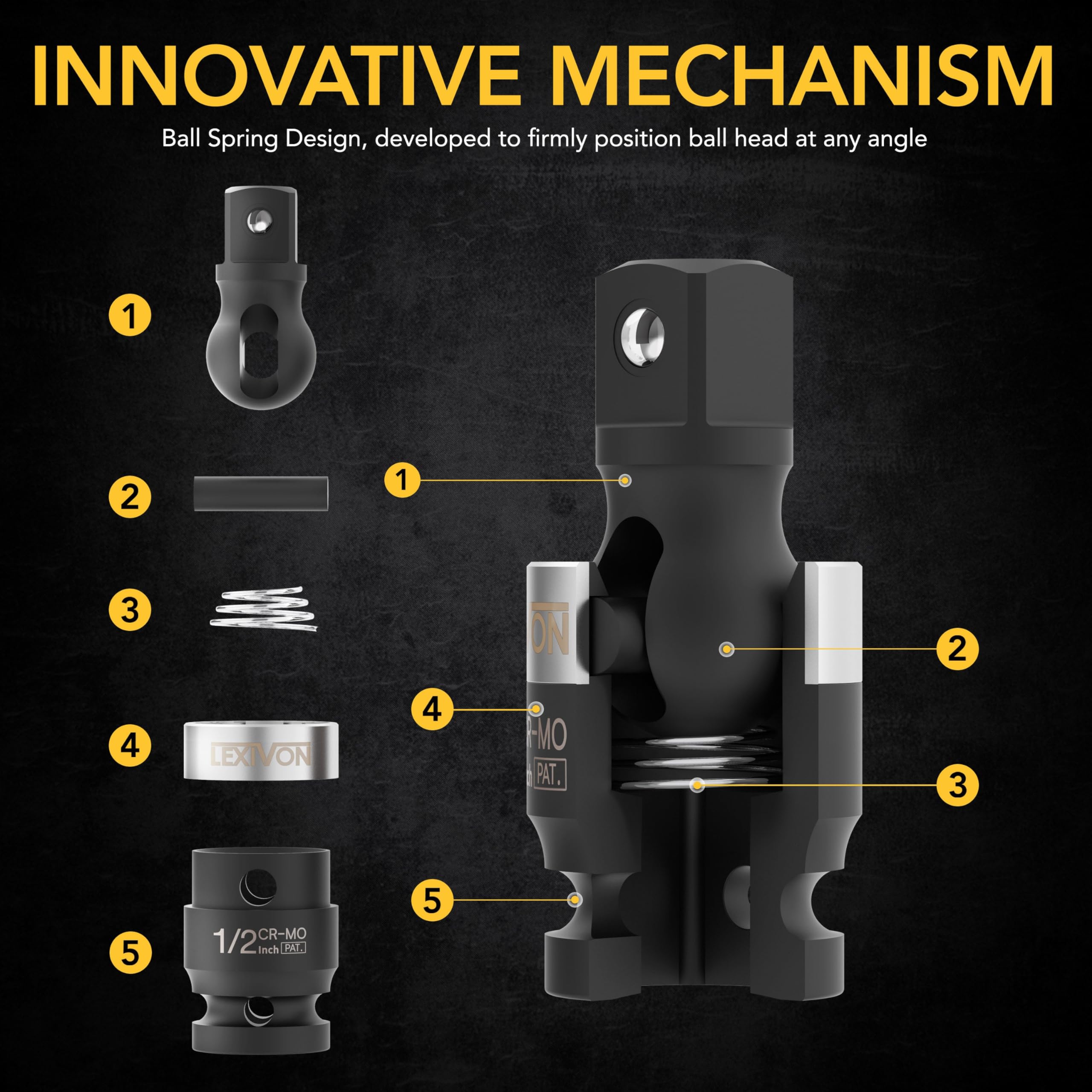 LEXIVON included convenient tray keeps SLIM joints organized.