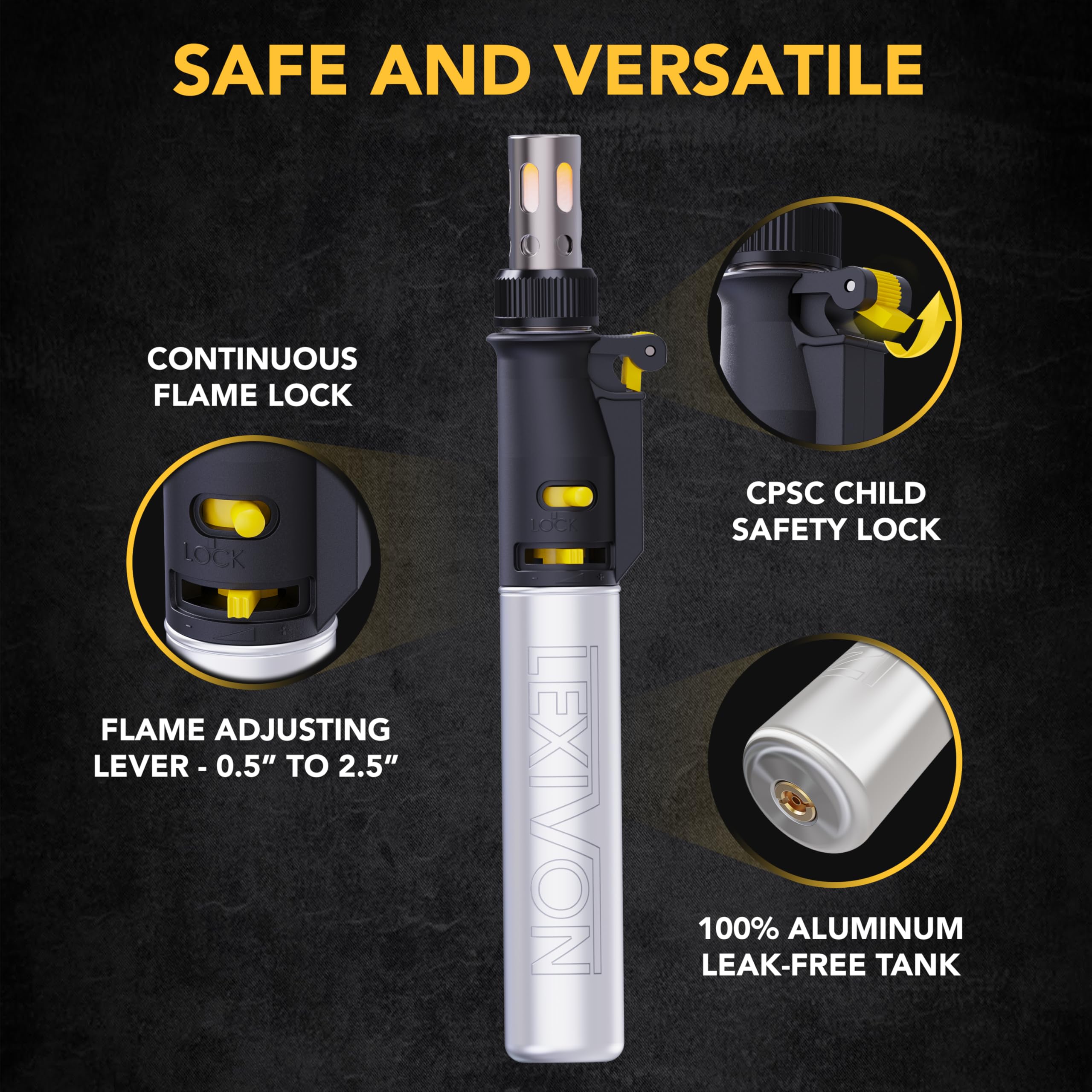 LEXIVON large fuel tank enables longer continuous operation between refills