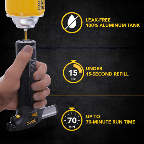 LEXIVON LX-775 aluminum tank highlights durability and leak resistance.