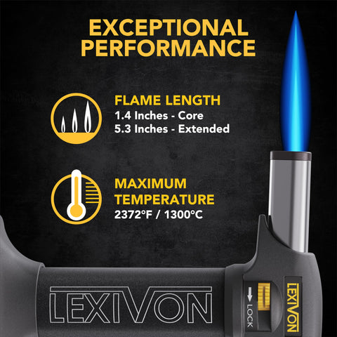 LEXIVON LX-775 refillable torch keeps you prepared for extended use.