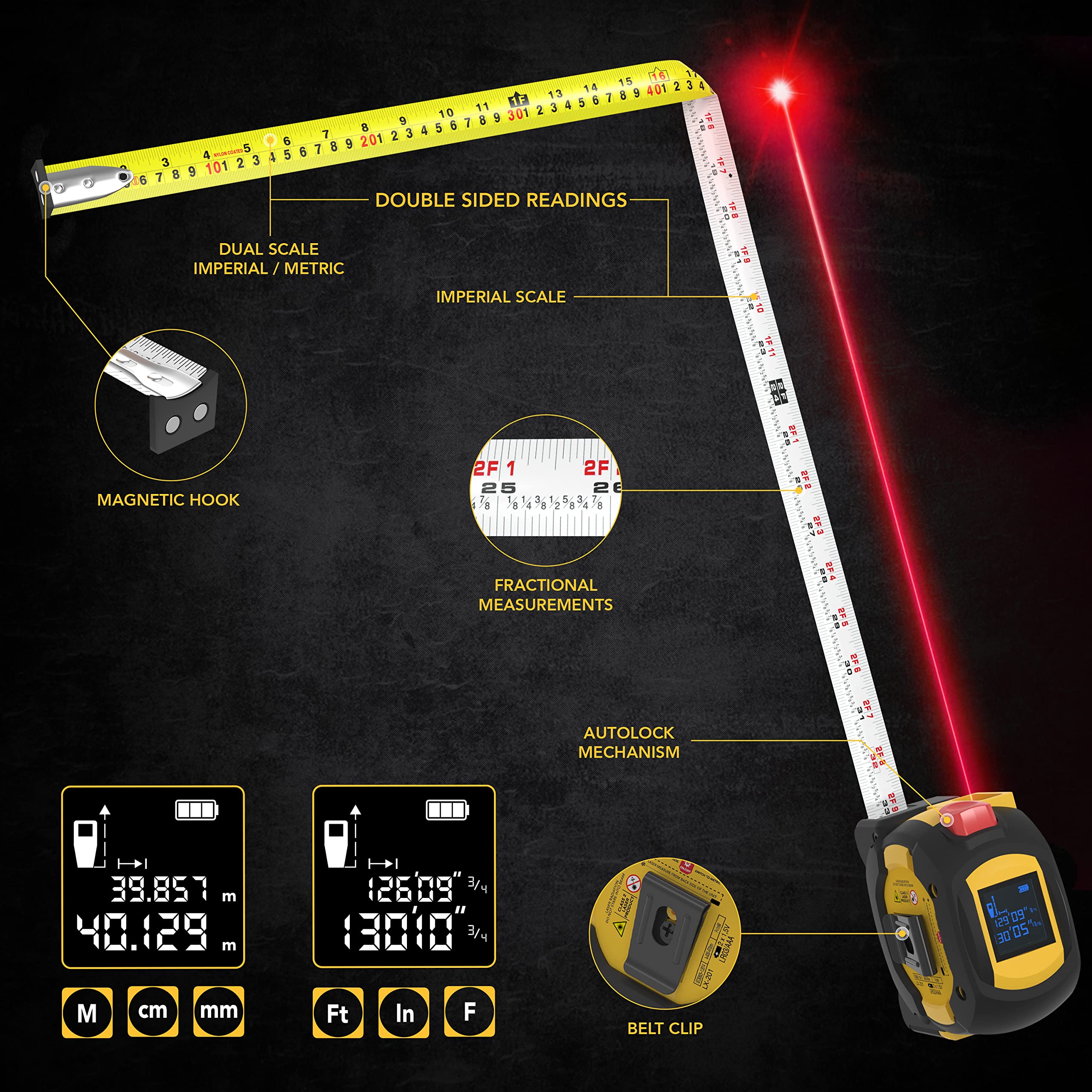 LEXIVON LX-201 auto-lock tape mechanism extended for accuracy