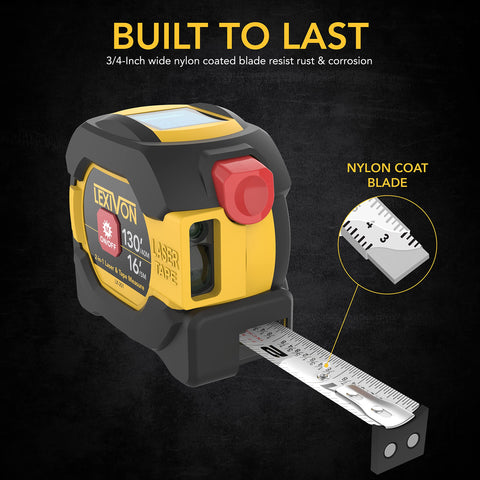LEXIVON LX-201 laser distance measurement display in action
