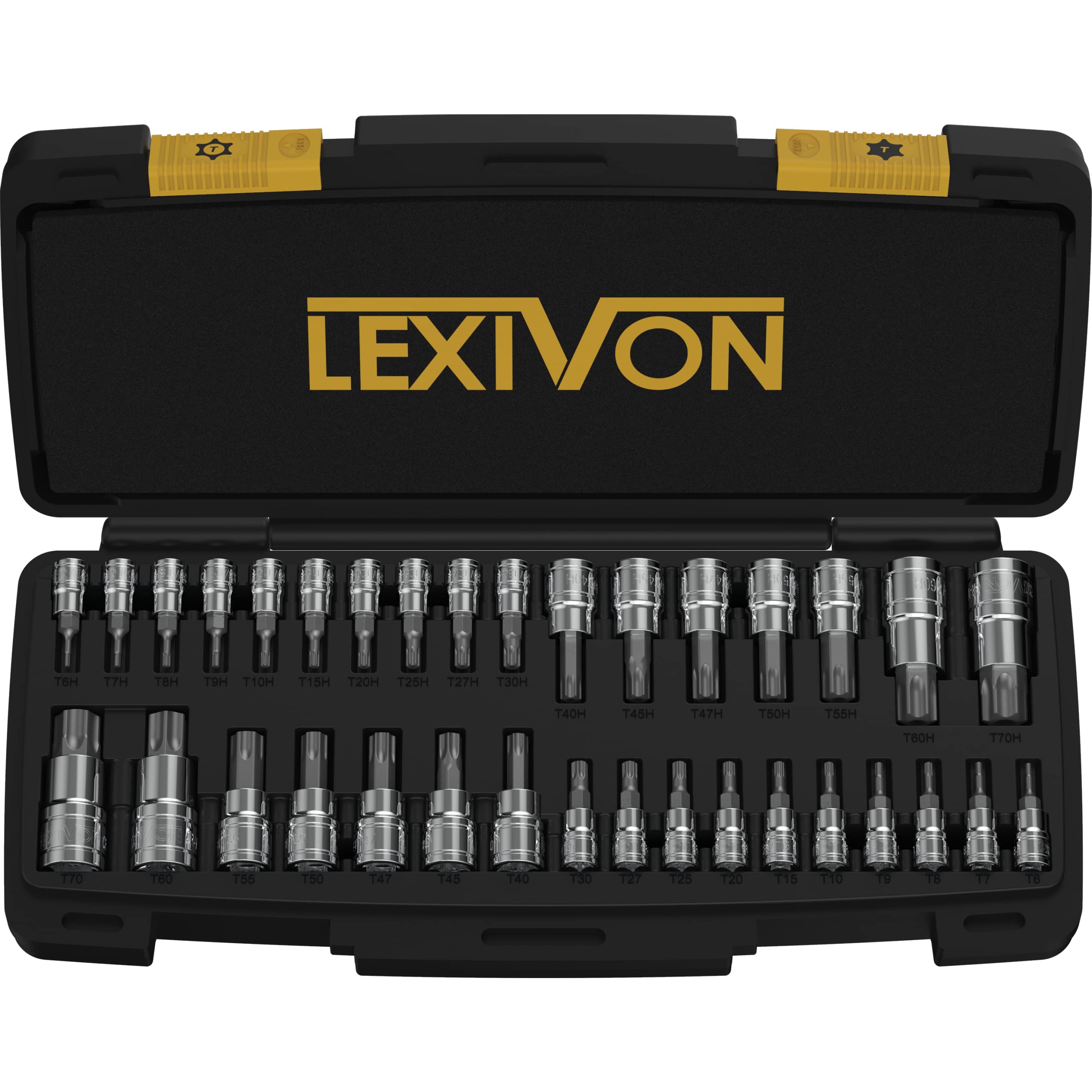 LEXIVON Master Torx Socket Set case shows organized storage for quick tool access