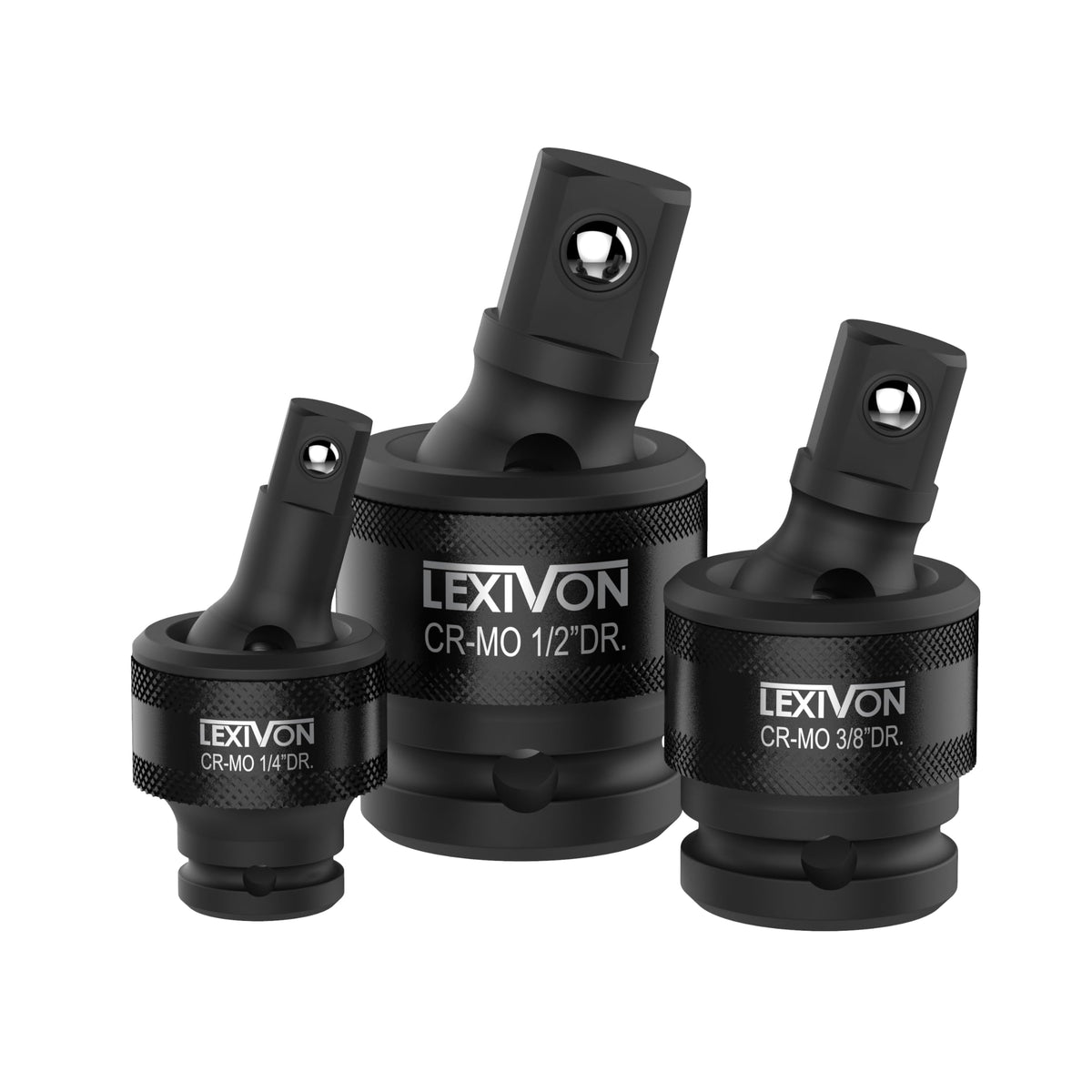 LEXIVON 1/2-inch U-joint extending reach to hard-to-access fasteners.