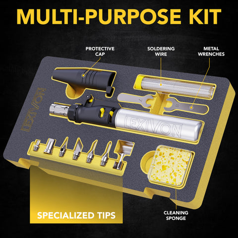 LEXIVON soldering tip set with seven tips supports versatile joints and materials