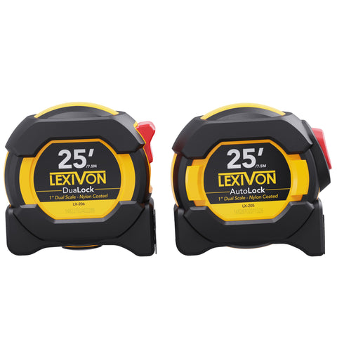 LEXIVON nylon-coated tape measure close-up highlights rust resistance and long-lasting blade.