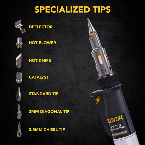 LEXIVON torch metal body offers durable performance for long work sessions