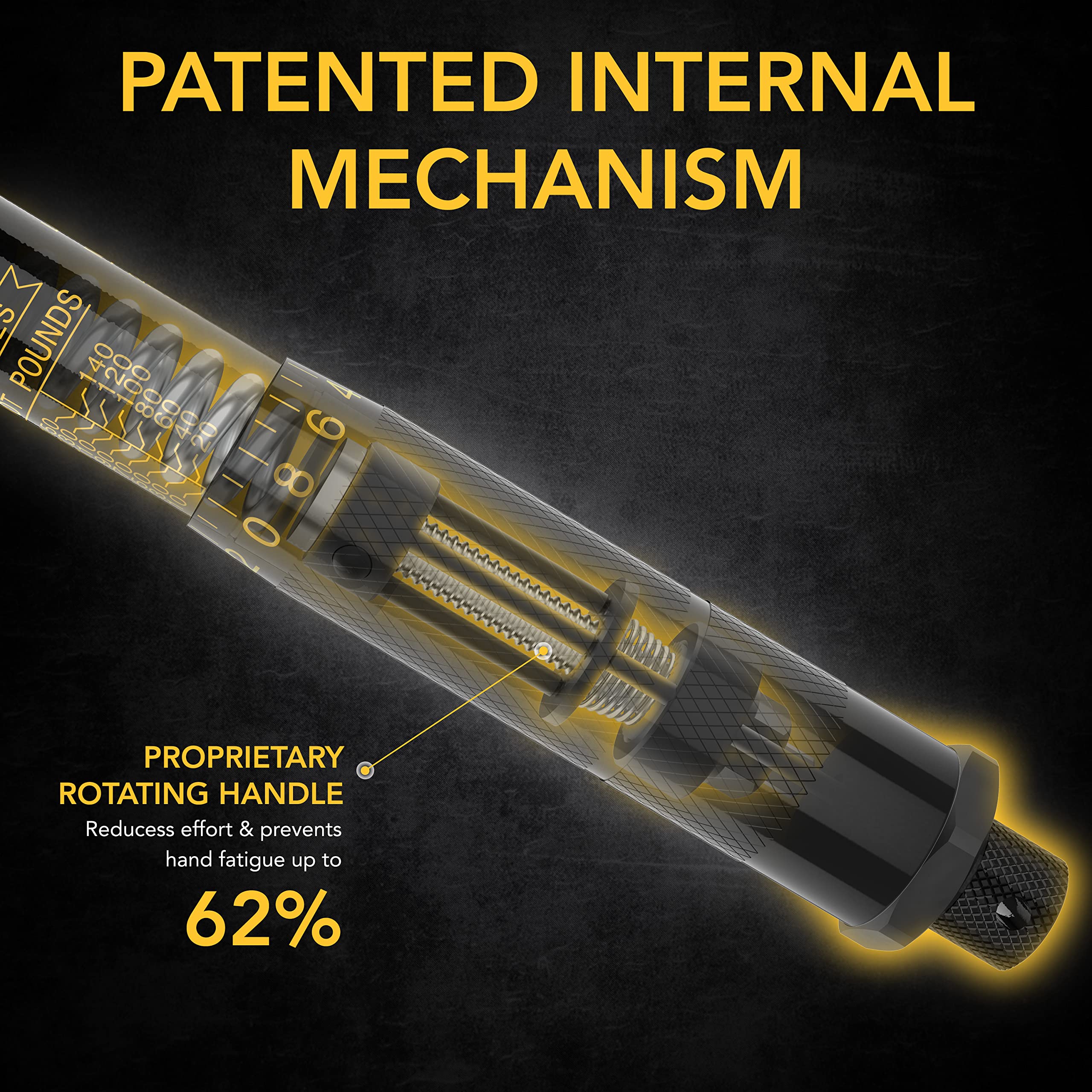 LEXIVON torque wrench electro-black finish resists corrosion