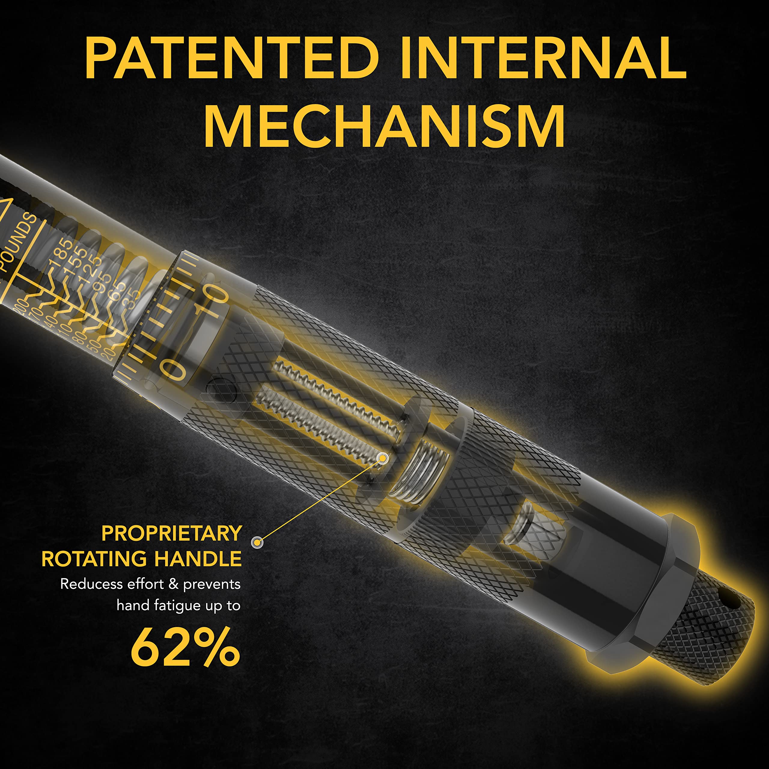 LEXIVON torque wrench with Electro-Black finish offers rust resistance.