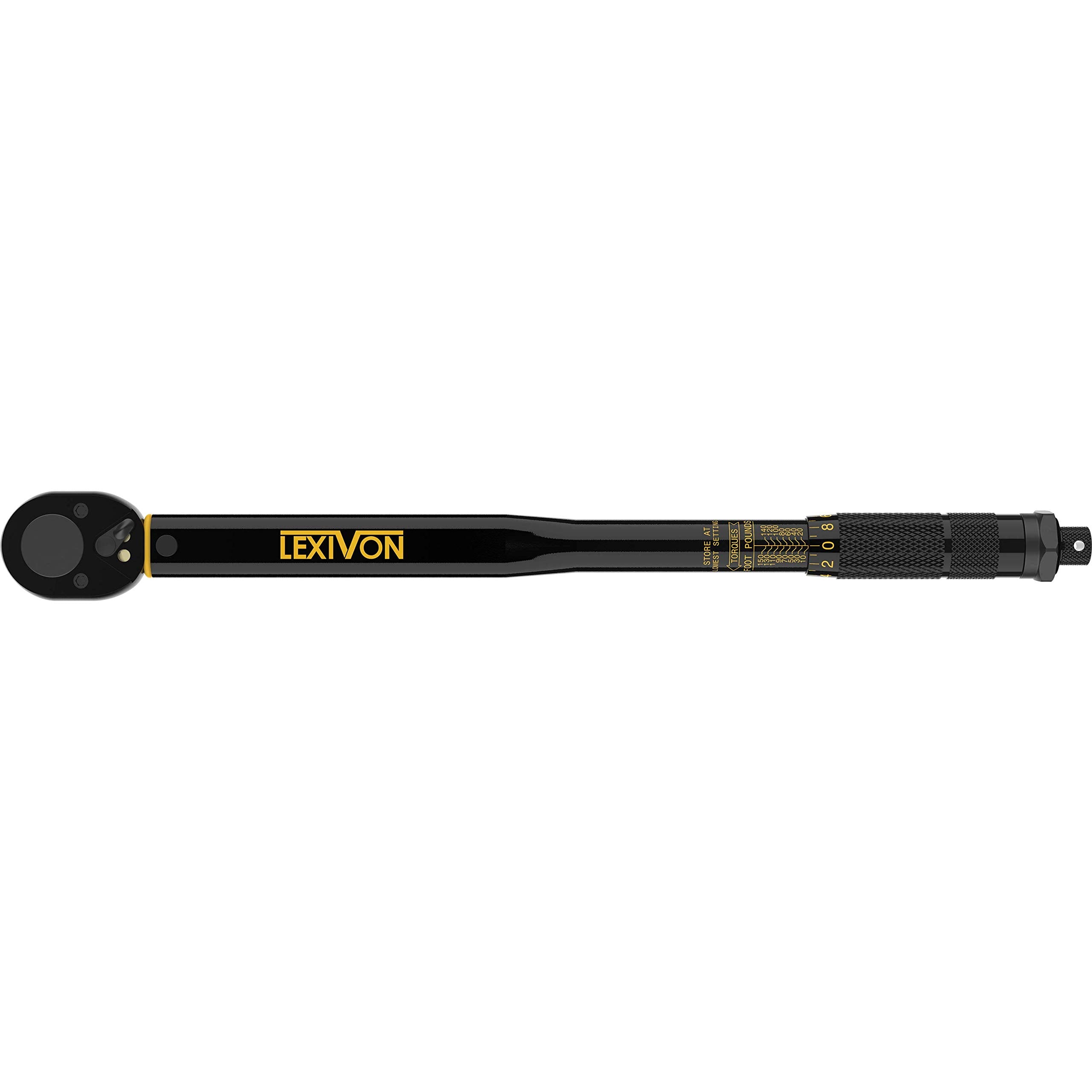 LEXIVON torque wrench reversible head supports bidirectional use