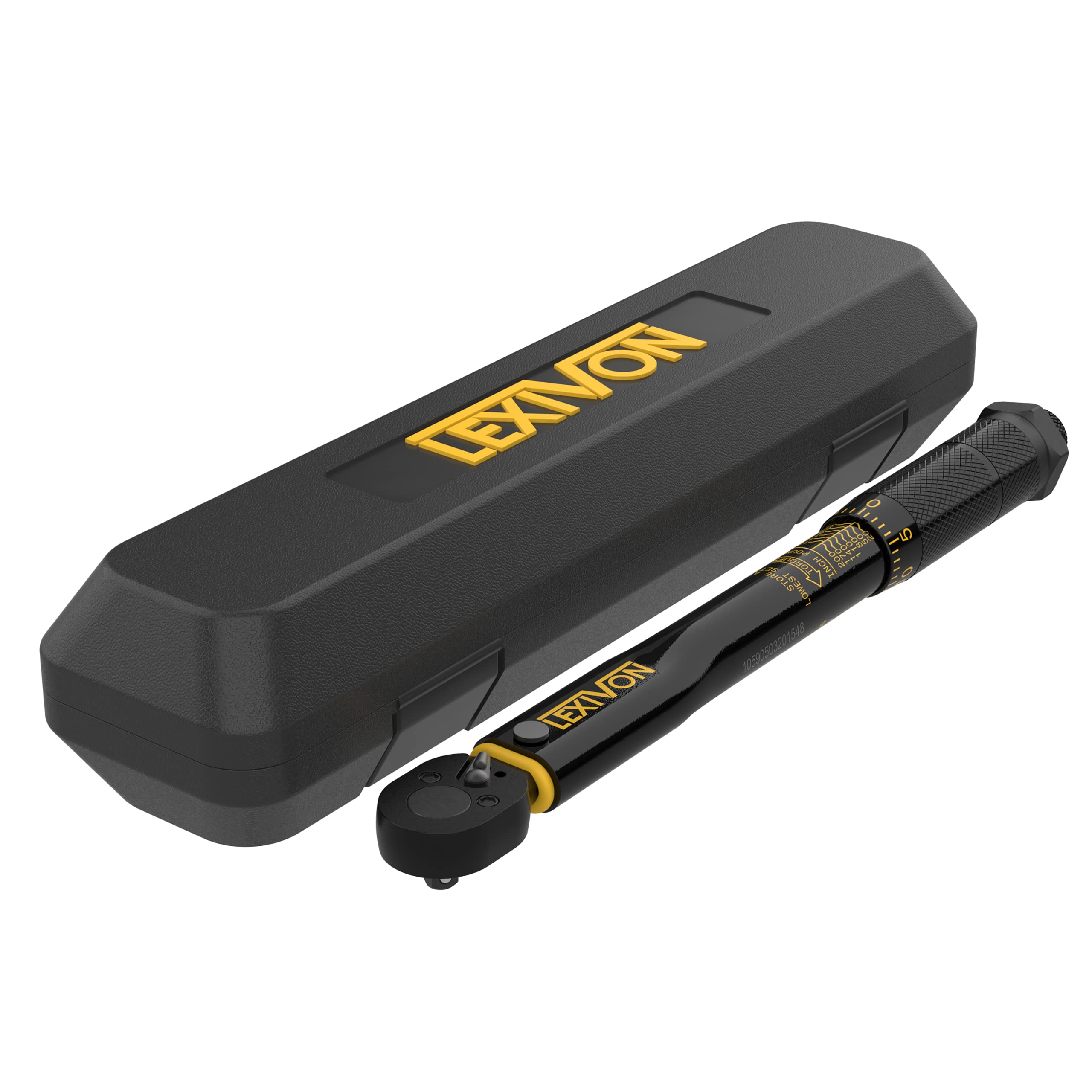 LEXIVON torque wrench with reversible ratchet head enables bidirectional use.