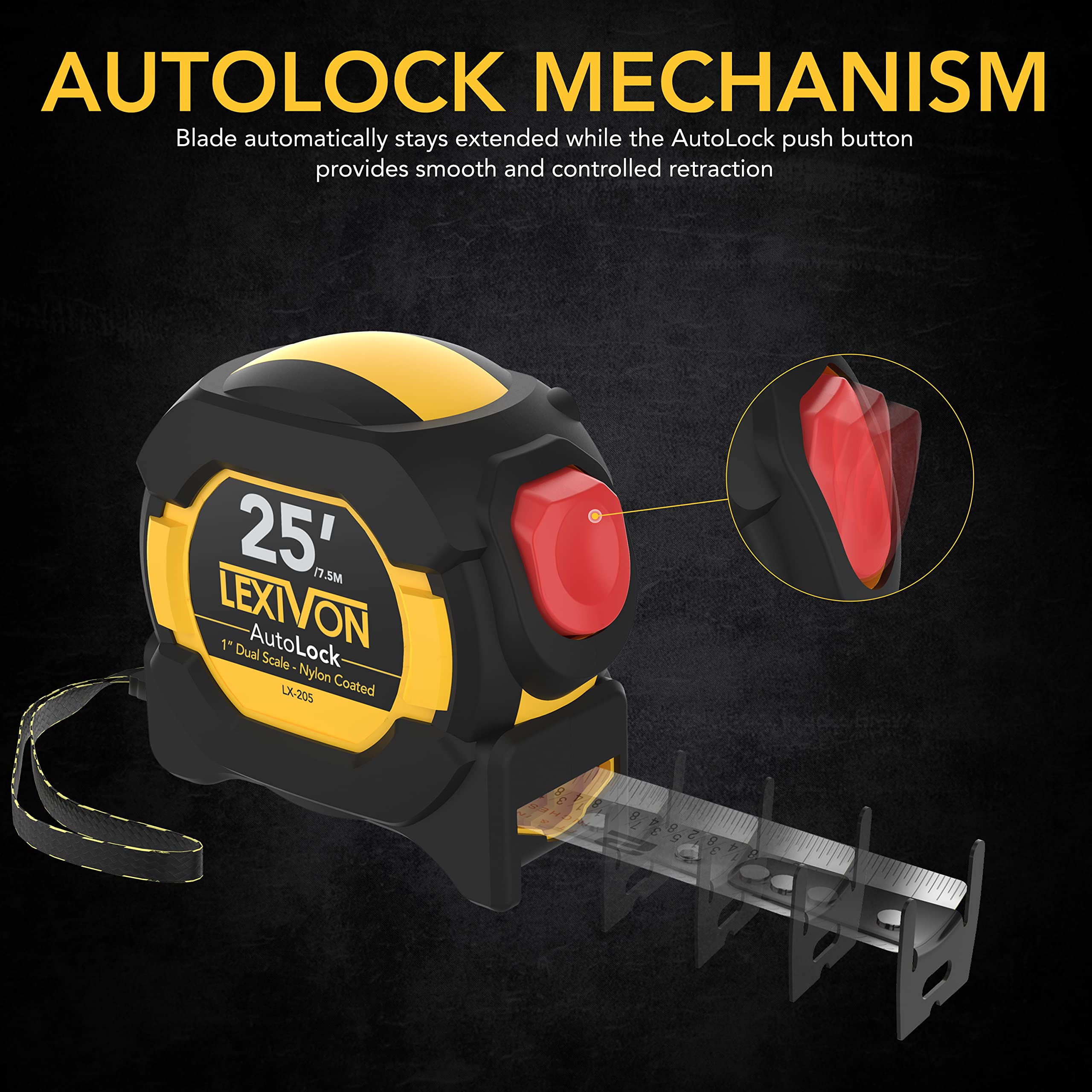 LEXIVON true-zero hook close-up for accurate internal and external measurements
