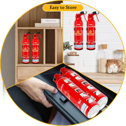 Leyanny four-pack fire extinguishers arranged as a ready safety kit