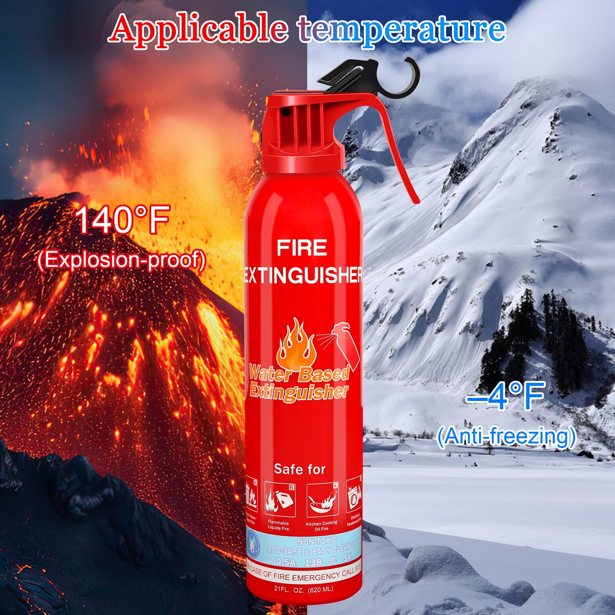 Leyanny car fire extinguisher with compact design for easy handling on the road