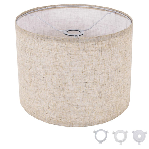 LEYINPEI beige drum lampshade top view showing balanced form for many lamps