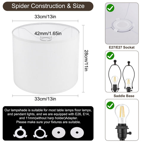 LEYINPEI easy-assembly lampshade, install in minutes without tools.