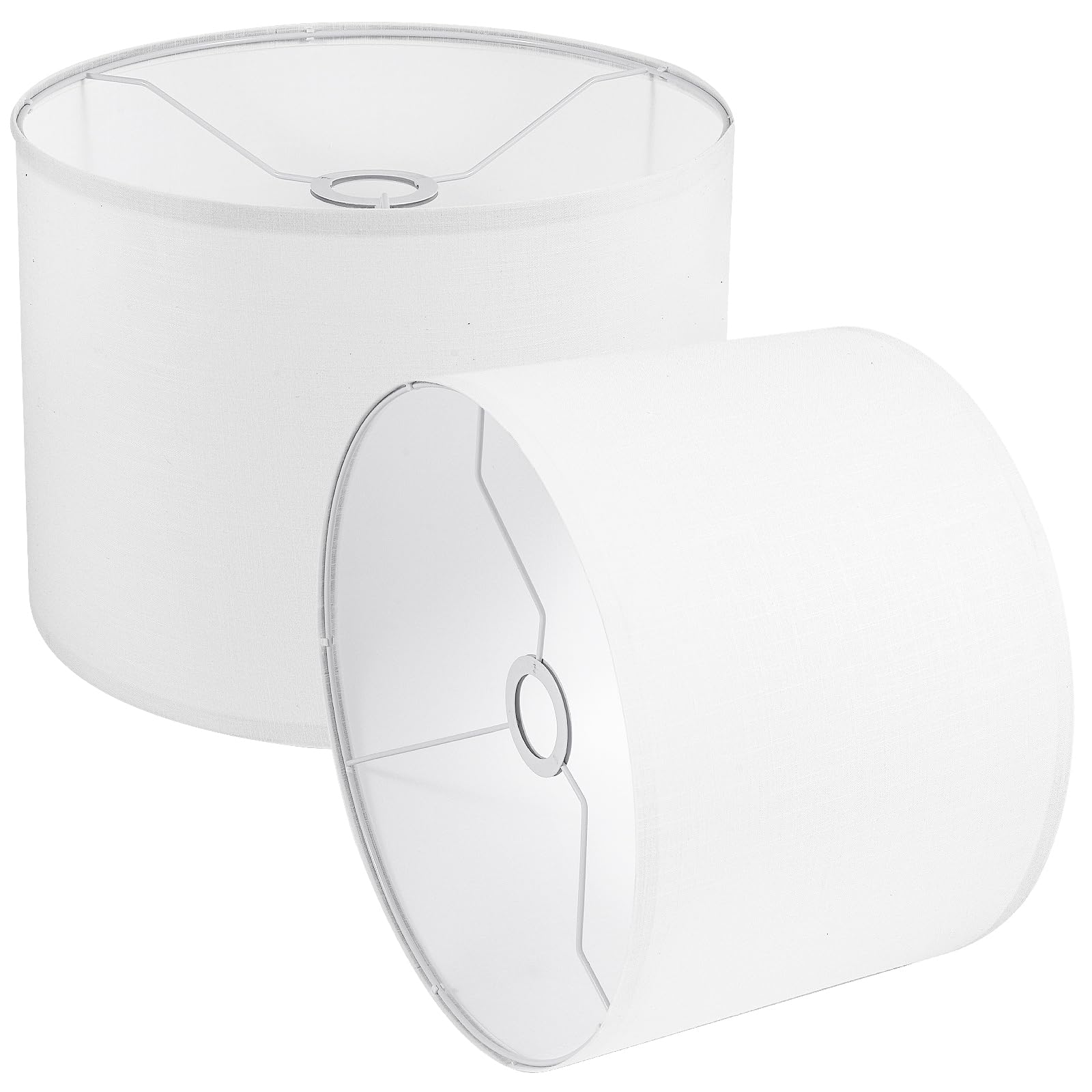 LEYINPEI white drum shade top view with modern, soft diffusion