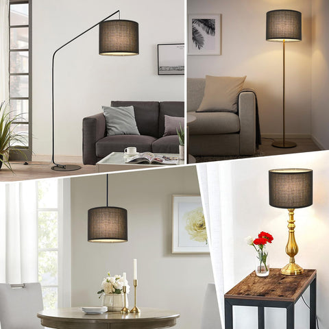 LEYINPEI beige linen lampshade with natural texture adds warmth and soft light to any room