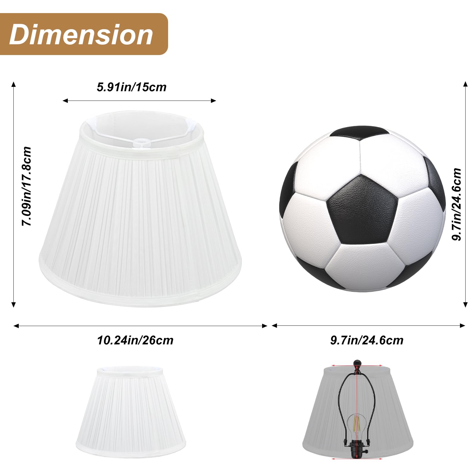 LEYINPEI pleated white shade diffuses light for comfortable evenings