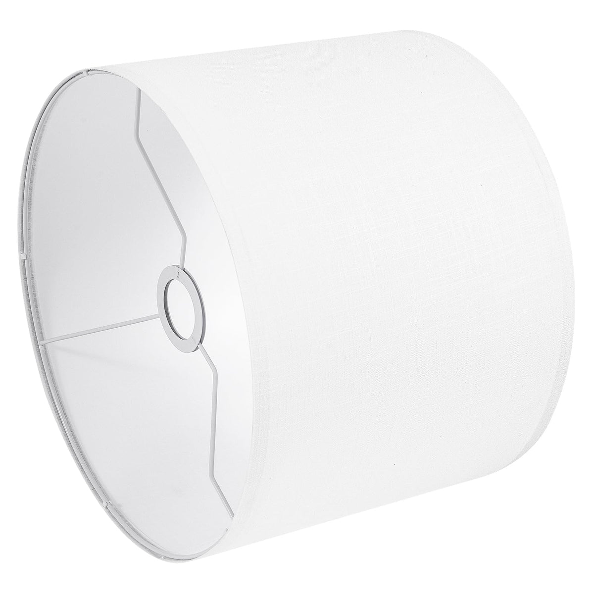 LEYINPEI white drum lampshade, 13x13x11, top view, versatile lamp bases highlighted.