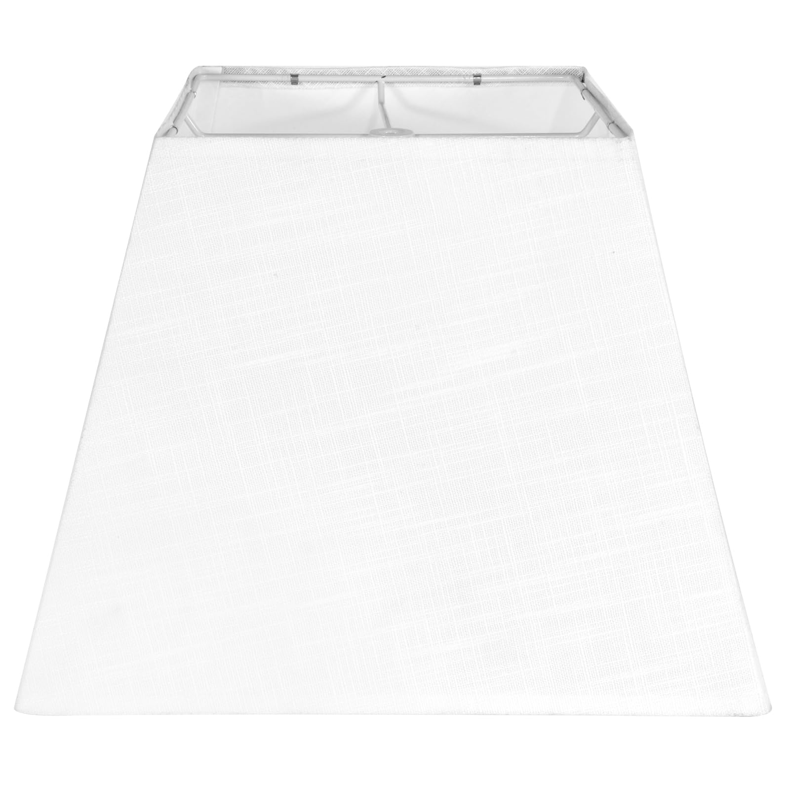 LEYINPEI white lampshade top view, compact 8x8 opening for table lamps.