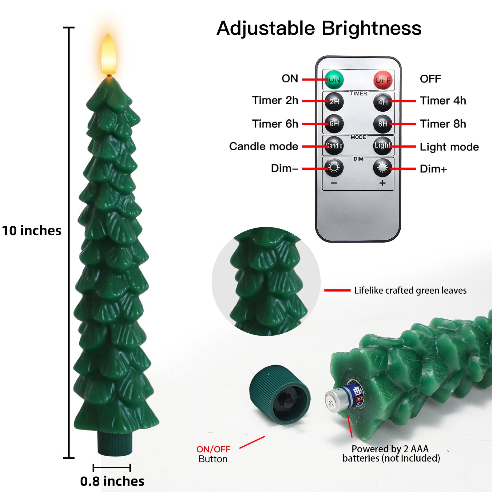 Lezonic AAA battery-operated candles for long-lasting use