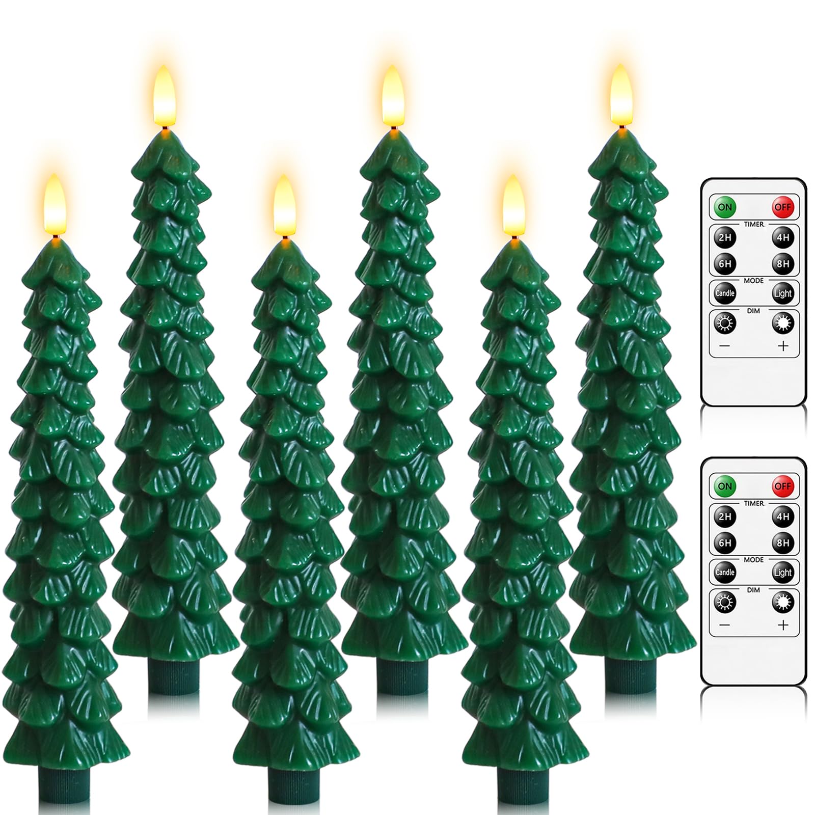 Lezonic flameless Christmas tree candles with remote for safe holiday ambiance