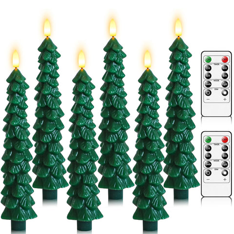 Lezonic flameless Christmas tree candles with remote for safe holiday ambiance