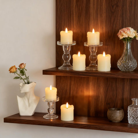 Lezonic pack of six votive candles for events.