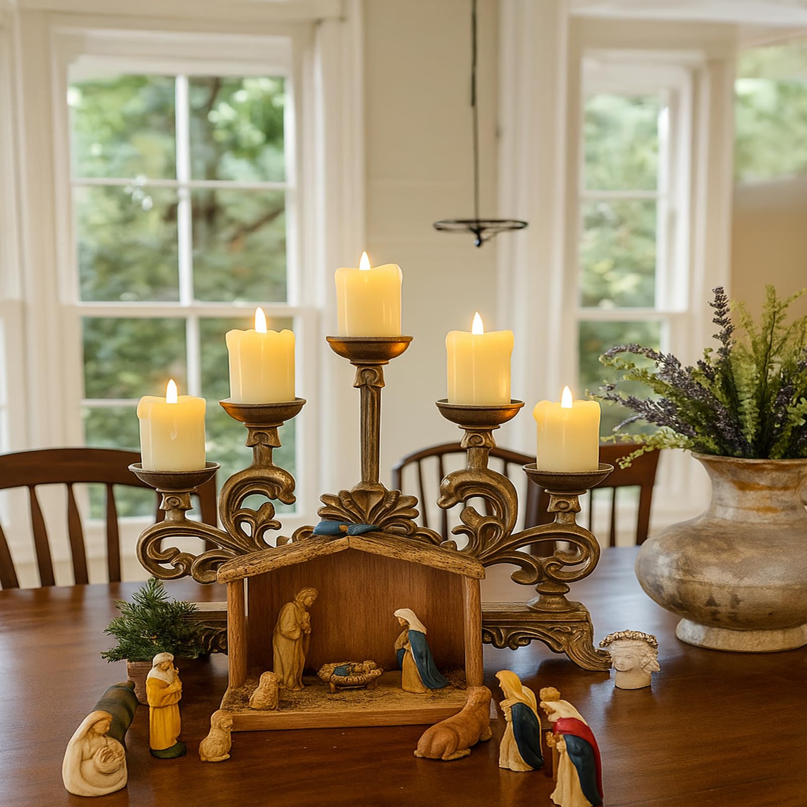 Lezonic remote-timer votive candles provide convenient daily scheduling.
