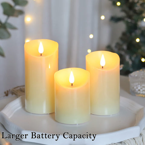 Lezonic three-piece ivory white set adds warm lighting to any room.