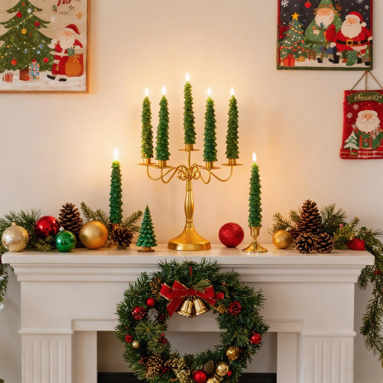 Lezonic window sill and fireplace centerpiece candle glow