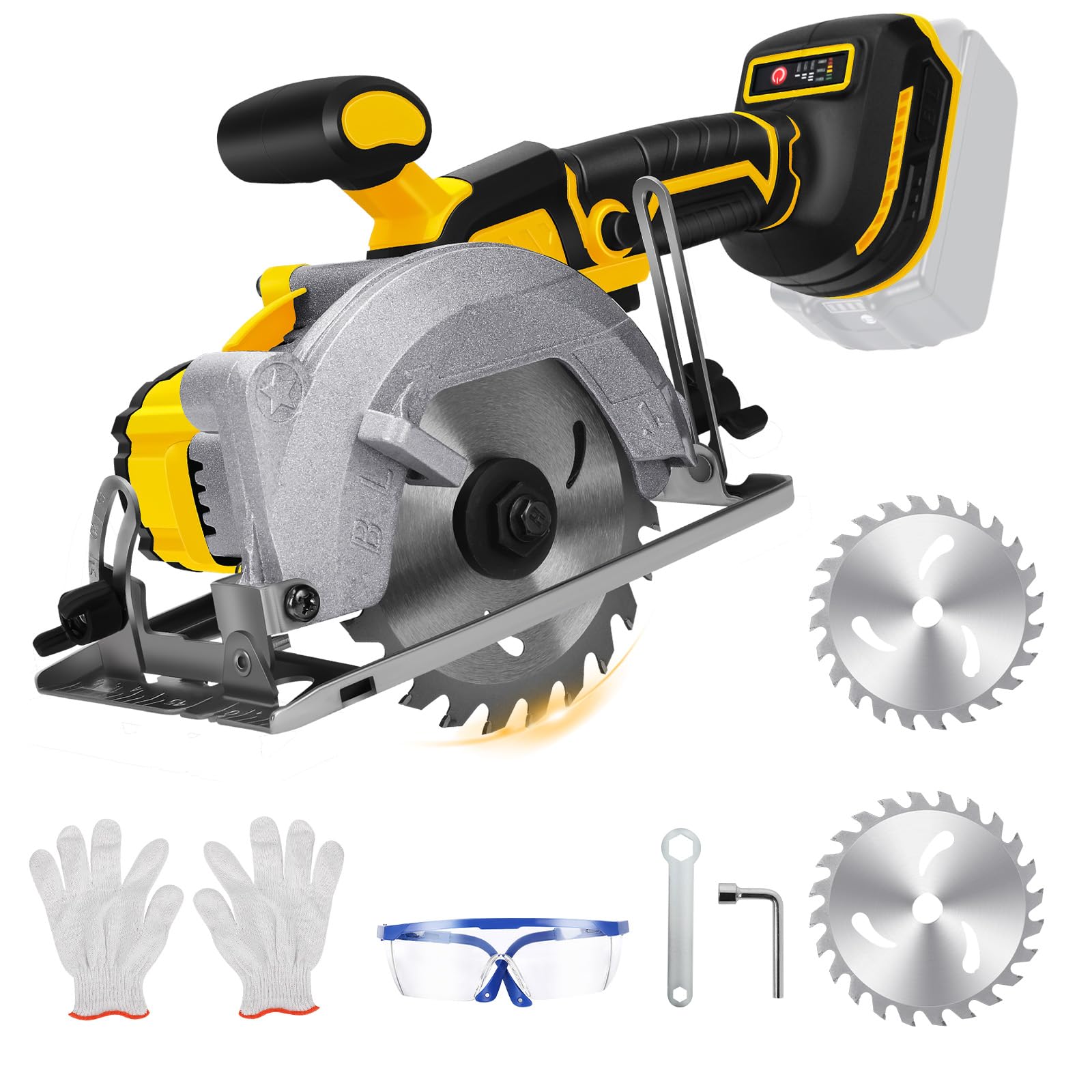 LEZZYRUCK cordless circular saw in use for precise wood cuts