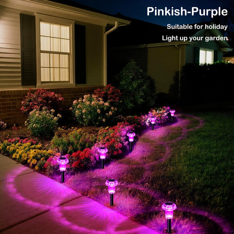 Lffital 8-pack mushroom lights for cohesive pathway illumination