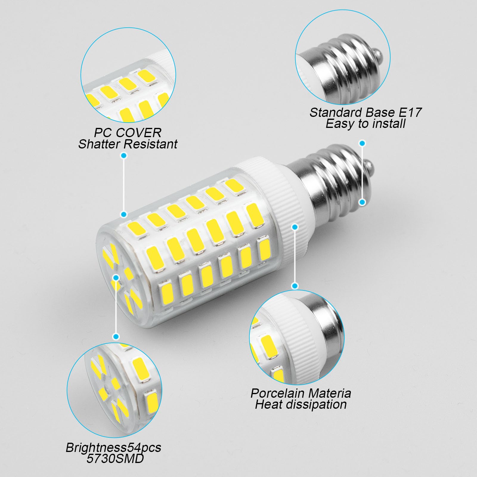 LFLAMPON 6W LED fridge bulb delivering 800 lumens of brightness.