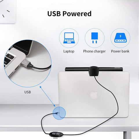LFNOWN compact eye-protection lamp supports desk setup for work and study.