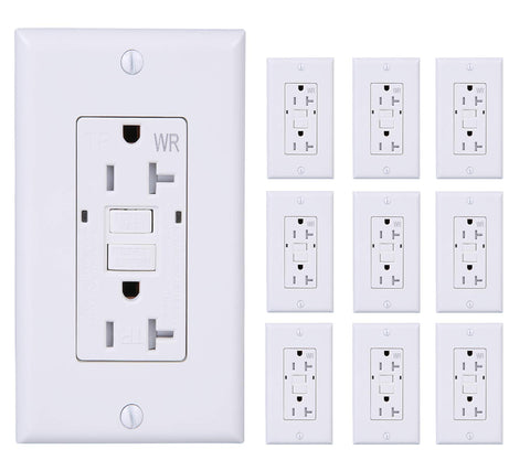 LGL 20A GFCI duplex outlet front view for home safety