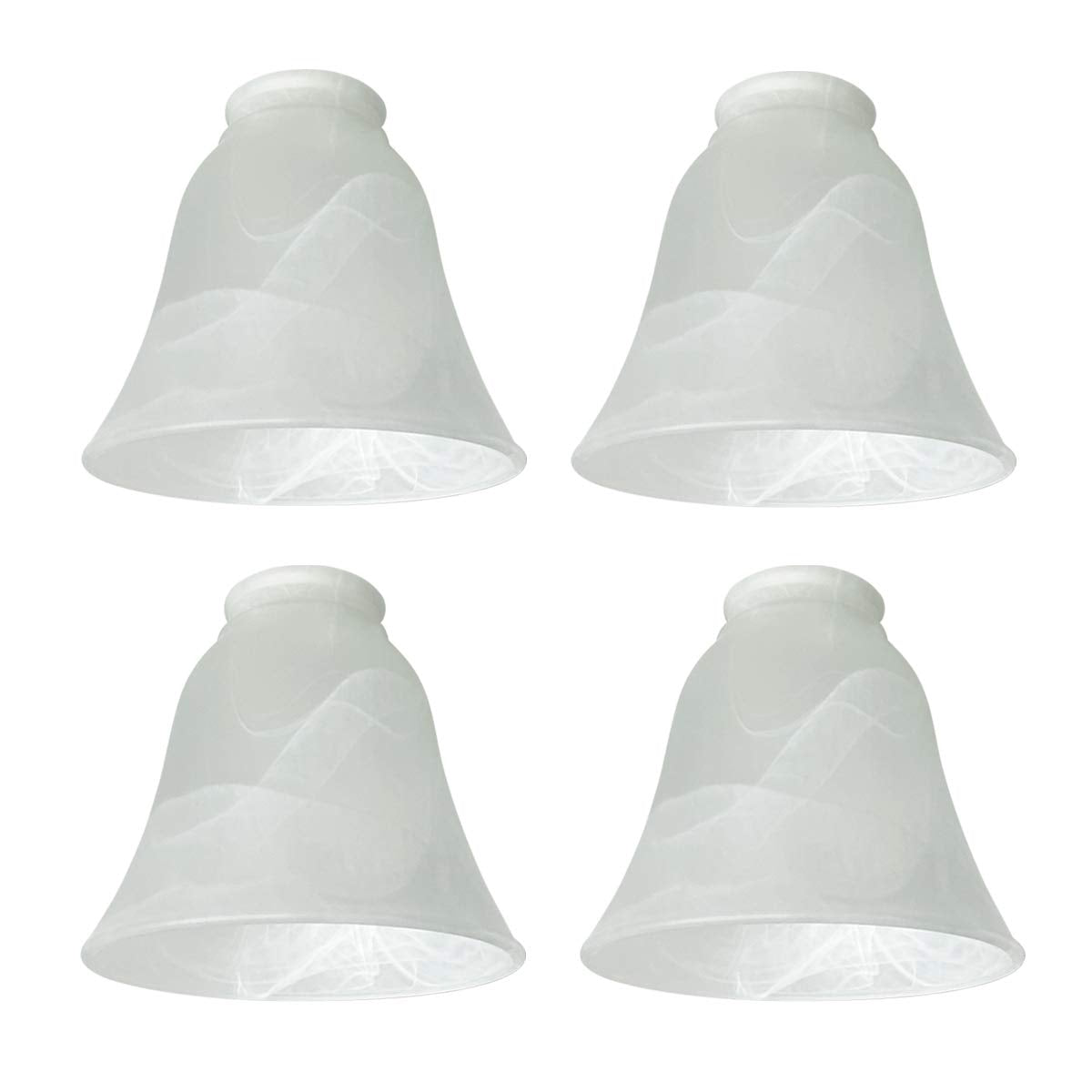 LHLYCLX alabaster bell glass cover softens room lighting for ceiling fans.